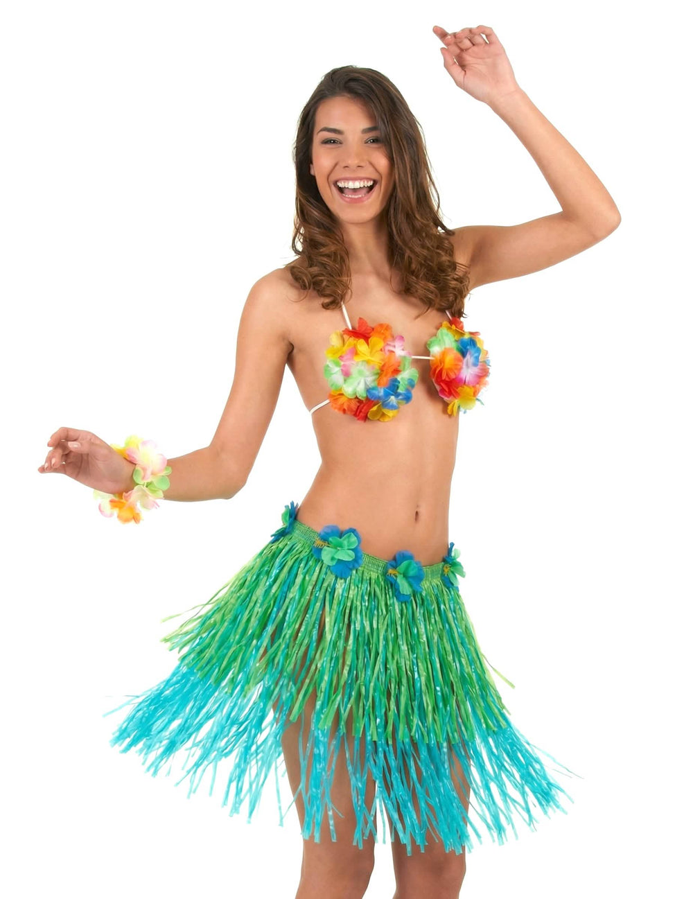 Komplettes Set des kurzen hawaiianischen Rocks für Erwachsene