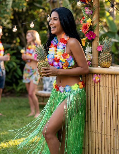 Grüner Hawaii-Rock für Erwachsene