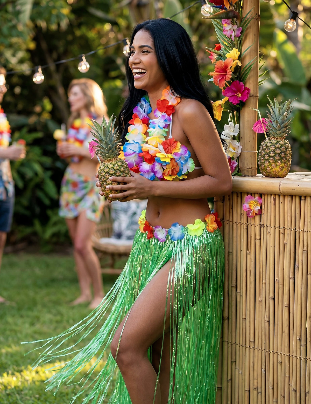 Grüner Hawaii-Rock für Erwachsene
