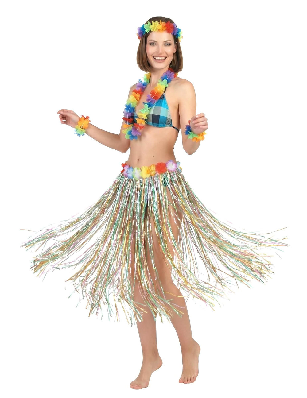 Langer Hawaii-Rock für Damen Bunt