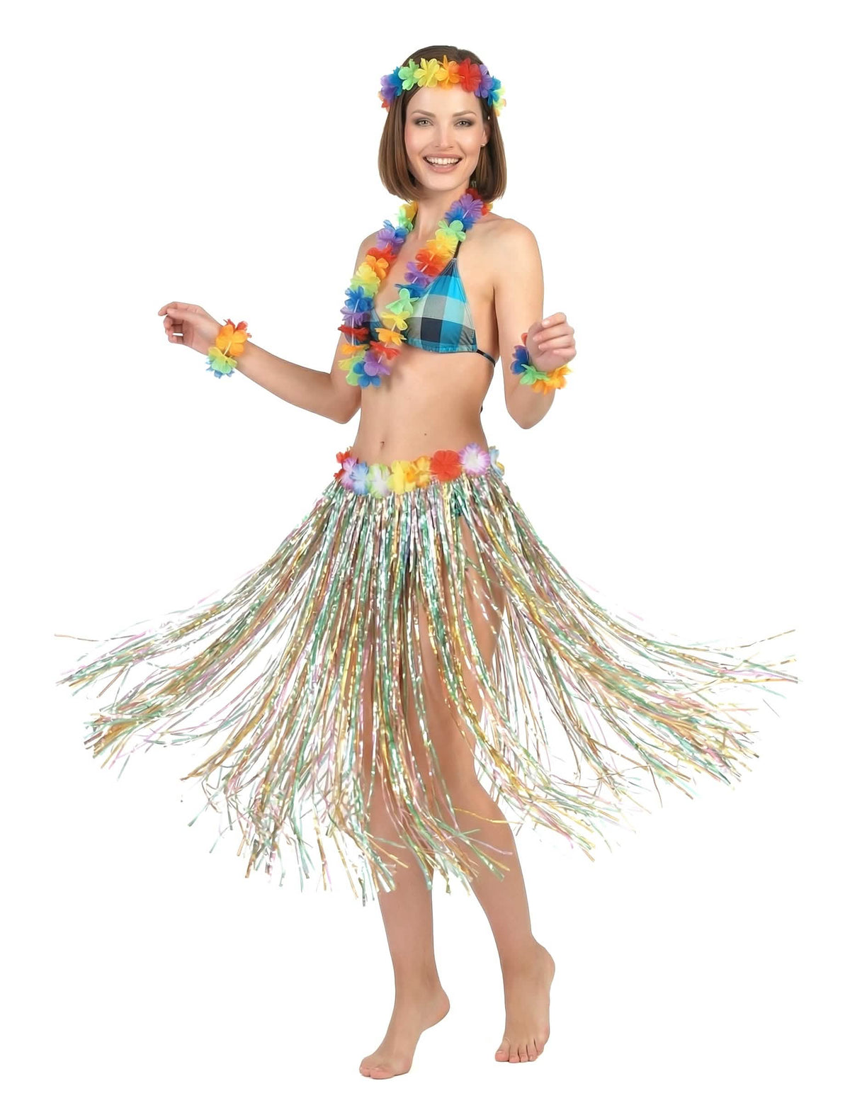 Langer Hawaii-Rock für Damen Bunt