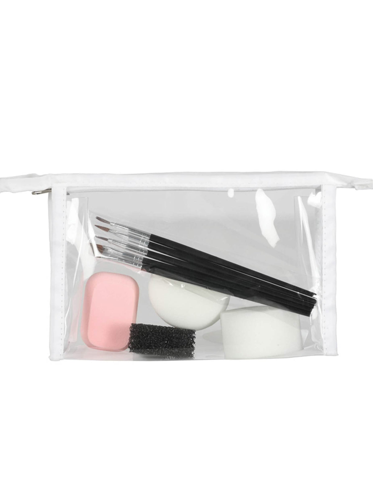 Set accessoires de Schminke für Erwachsene transparent mit Pinseln und Schwämmen