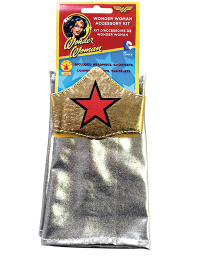 Wonder Woman Accessoires Set für Frauen in Gold und Silber