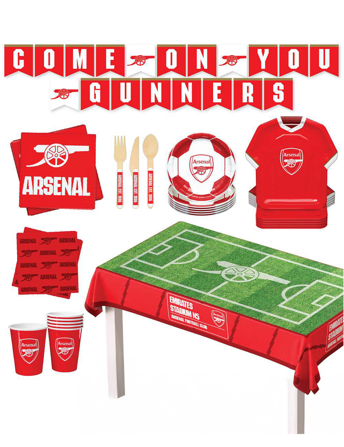 Arsenal Football Club Geburtstags-Deko-Set - 44 Teile