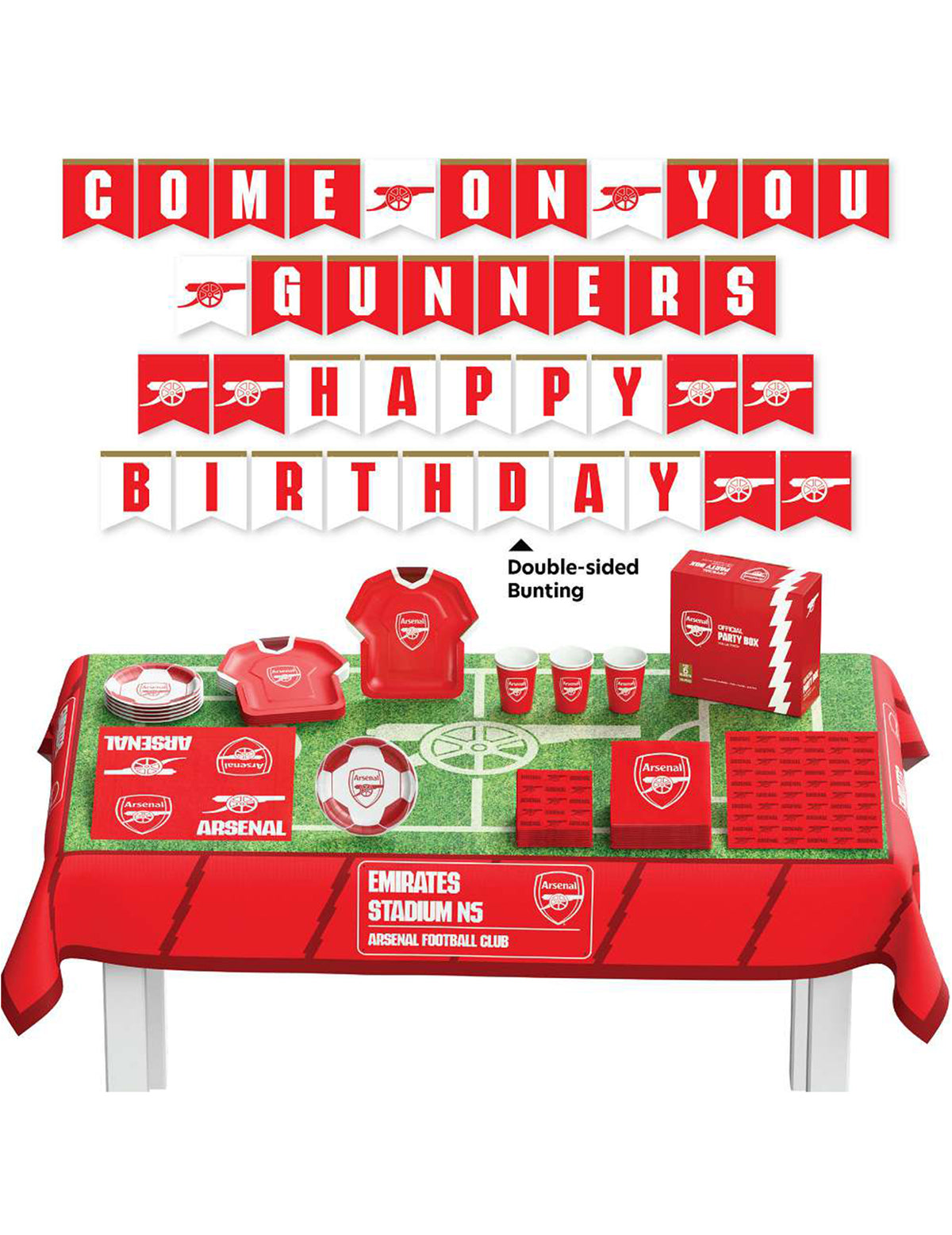 Arsenal Football Club Geburtstags-Deko-Set - 44 Teile