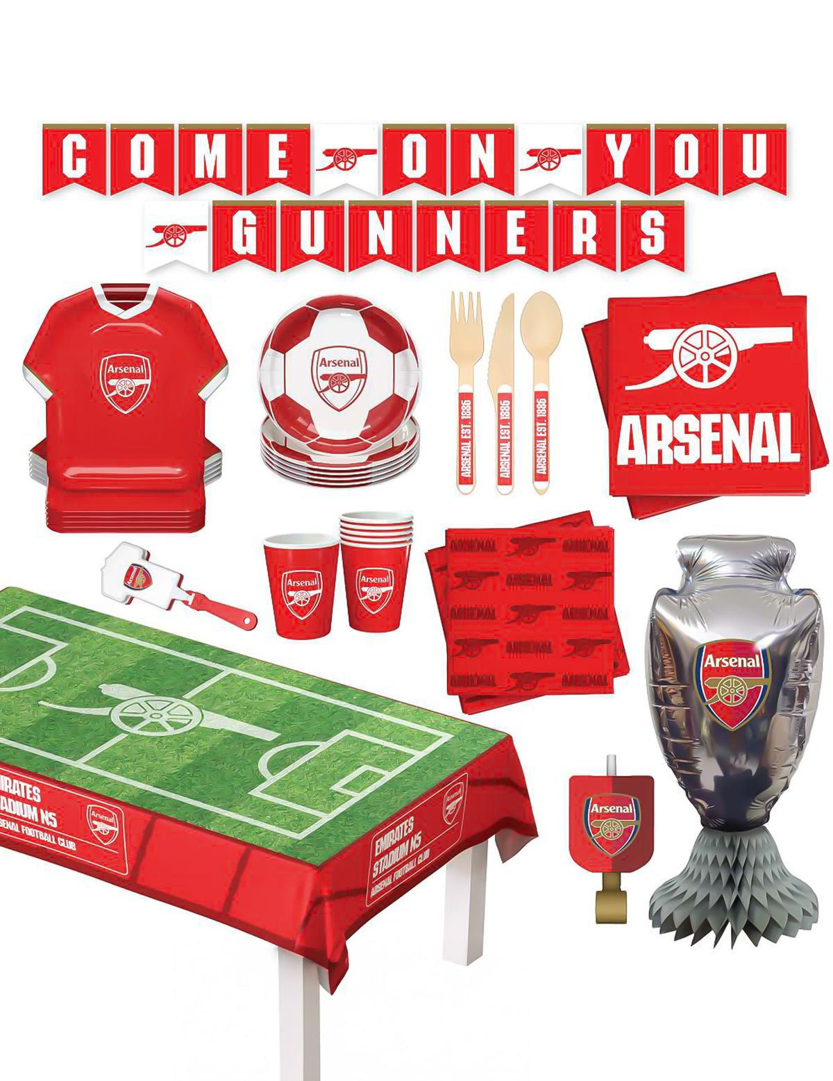 Komplett-Set Arsenal FC Geburtstag - 75 Teile