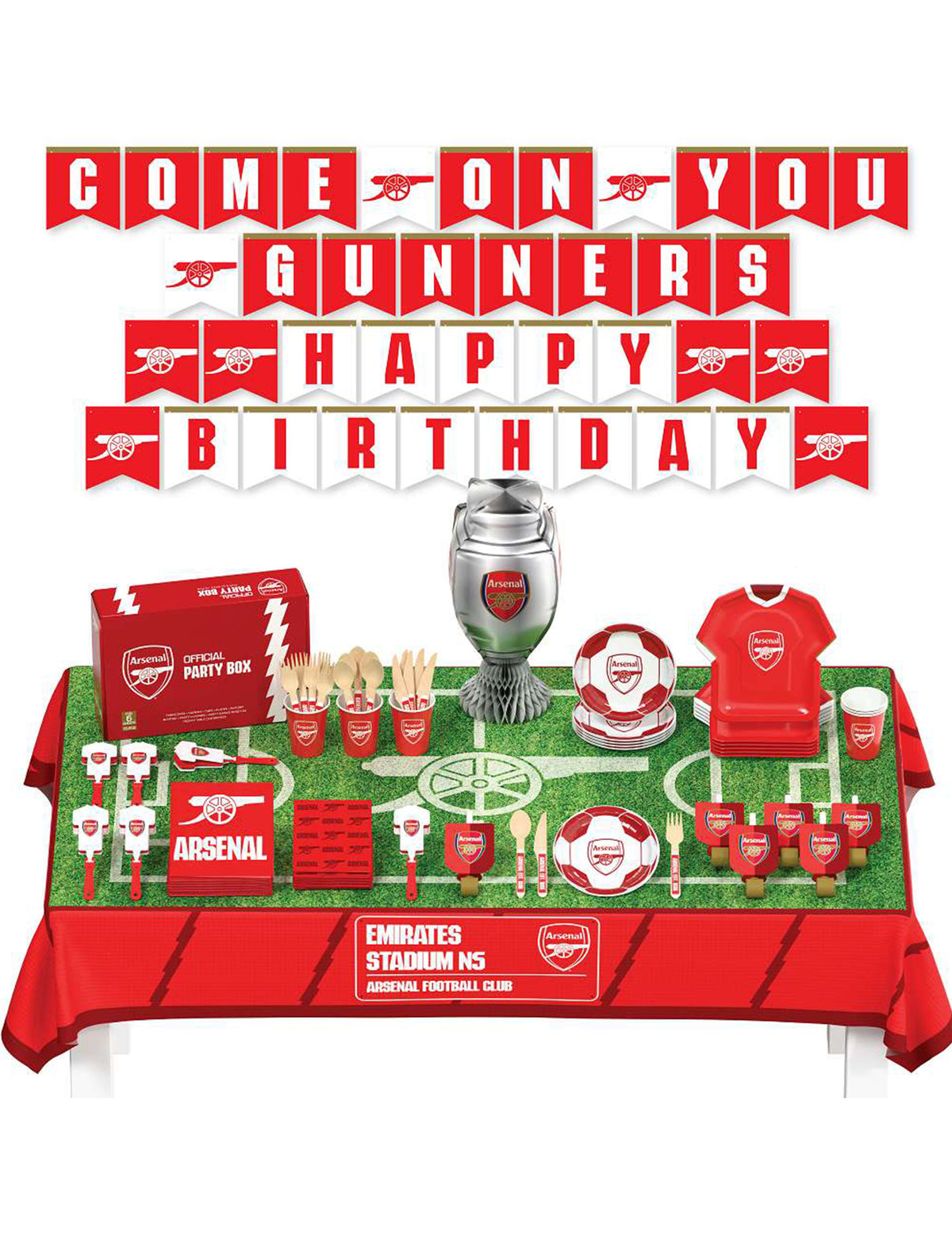 Komplett-Set Arsenal FC Geburtstag - 75 Teile