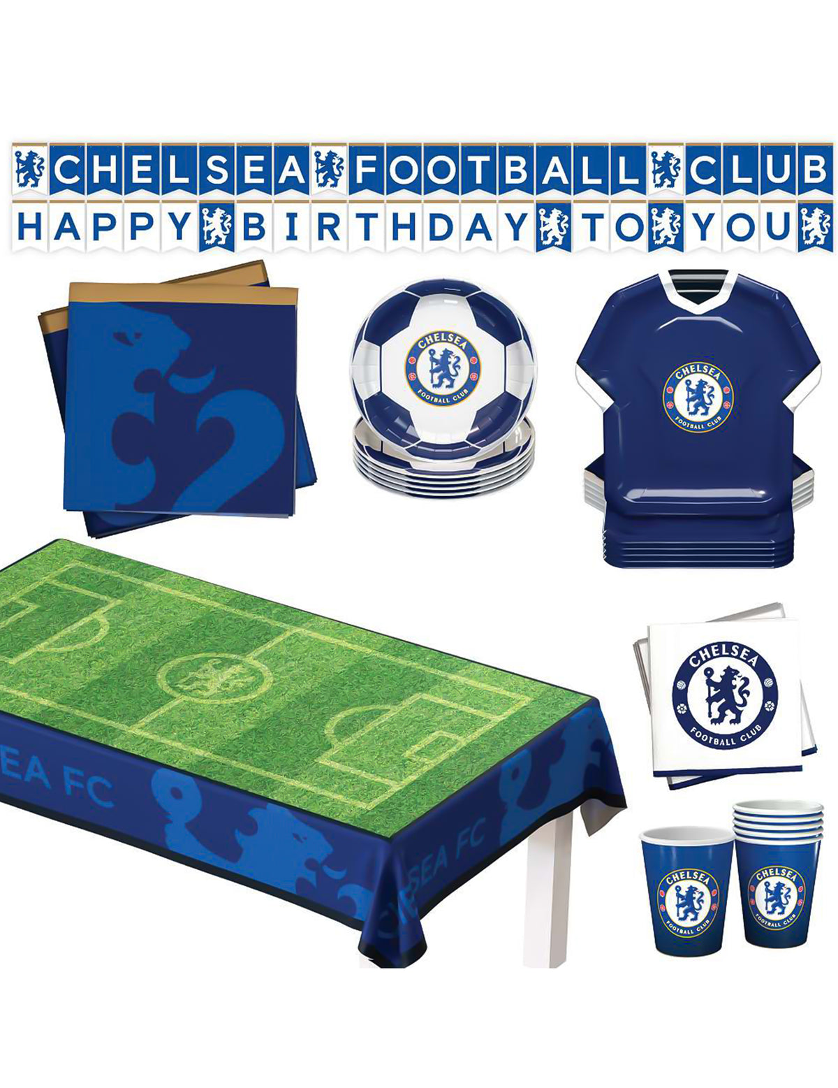 Komplettes Chelsea FC Geburtstags-Deko-Set - 44-teilig