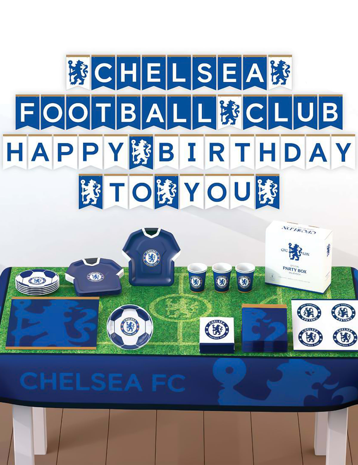 Komplettes Chelsea FC Geburtstags-Deko-Set - 44-teilig