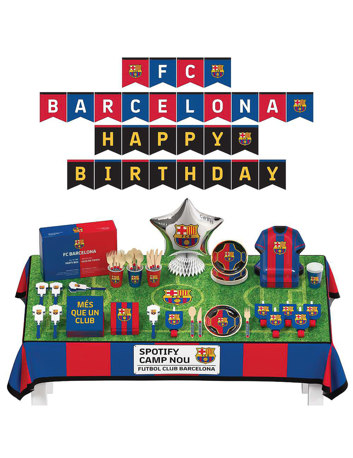 Party-Set FC Barcelona 75-teilig Fußball