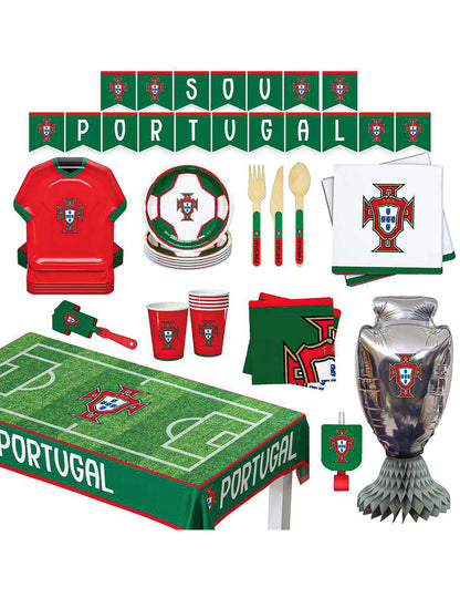 Portugal Fan-Paket zum Geburtstag - FuÃŸballverband 75-tlg.