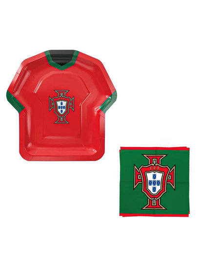 Portugal Fan-Paket zum Geburtstag - FuÃŸballverband 75-tlg.