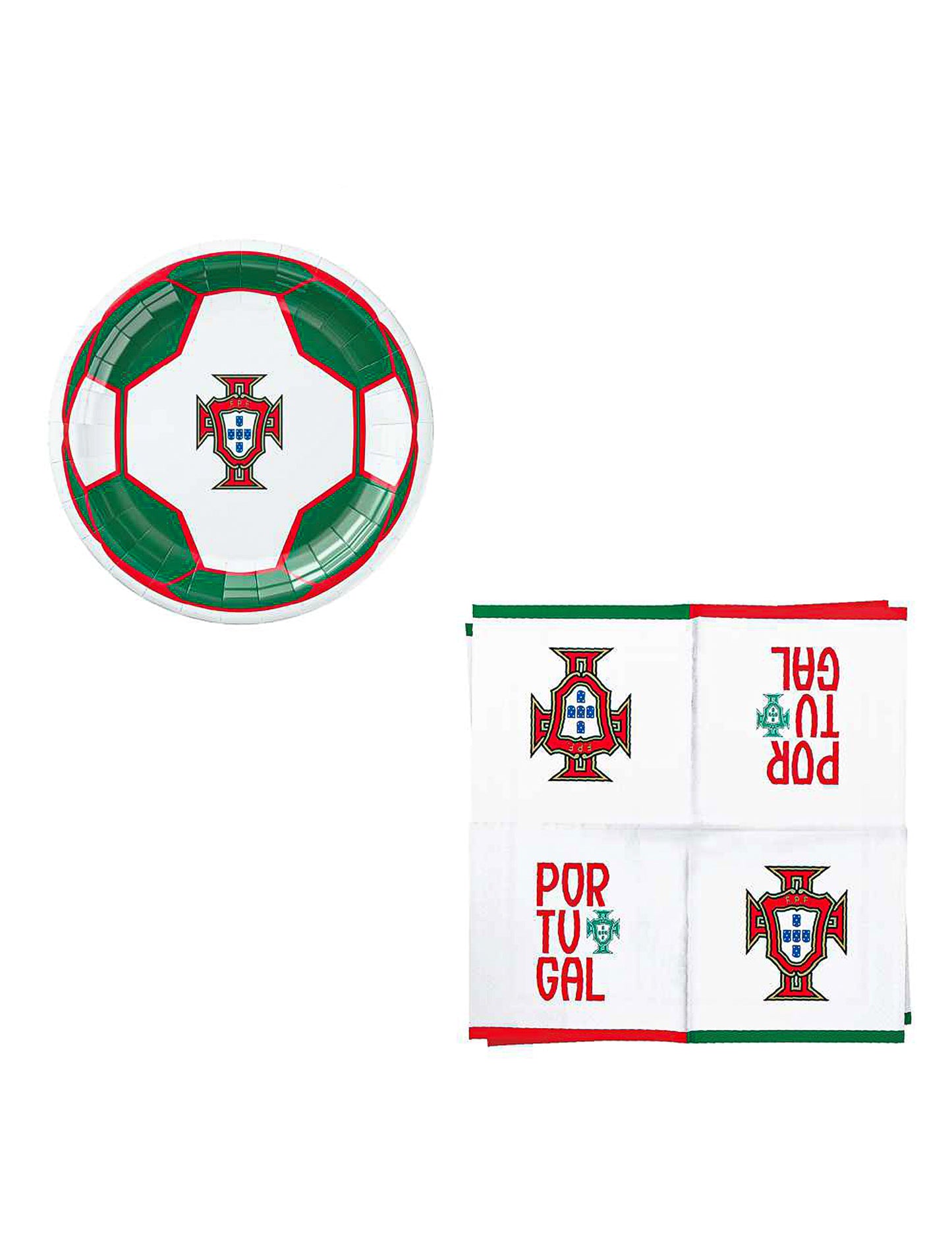 Portugal Fan-Paket zum Geburtstag - FuÃŸballverband 75-tlg.