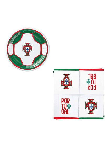 Portugal Fan-Paket zum Geburtstag - FuÃŸballverband 75-tlg.