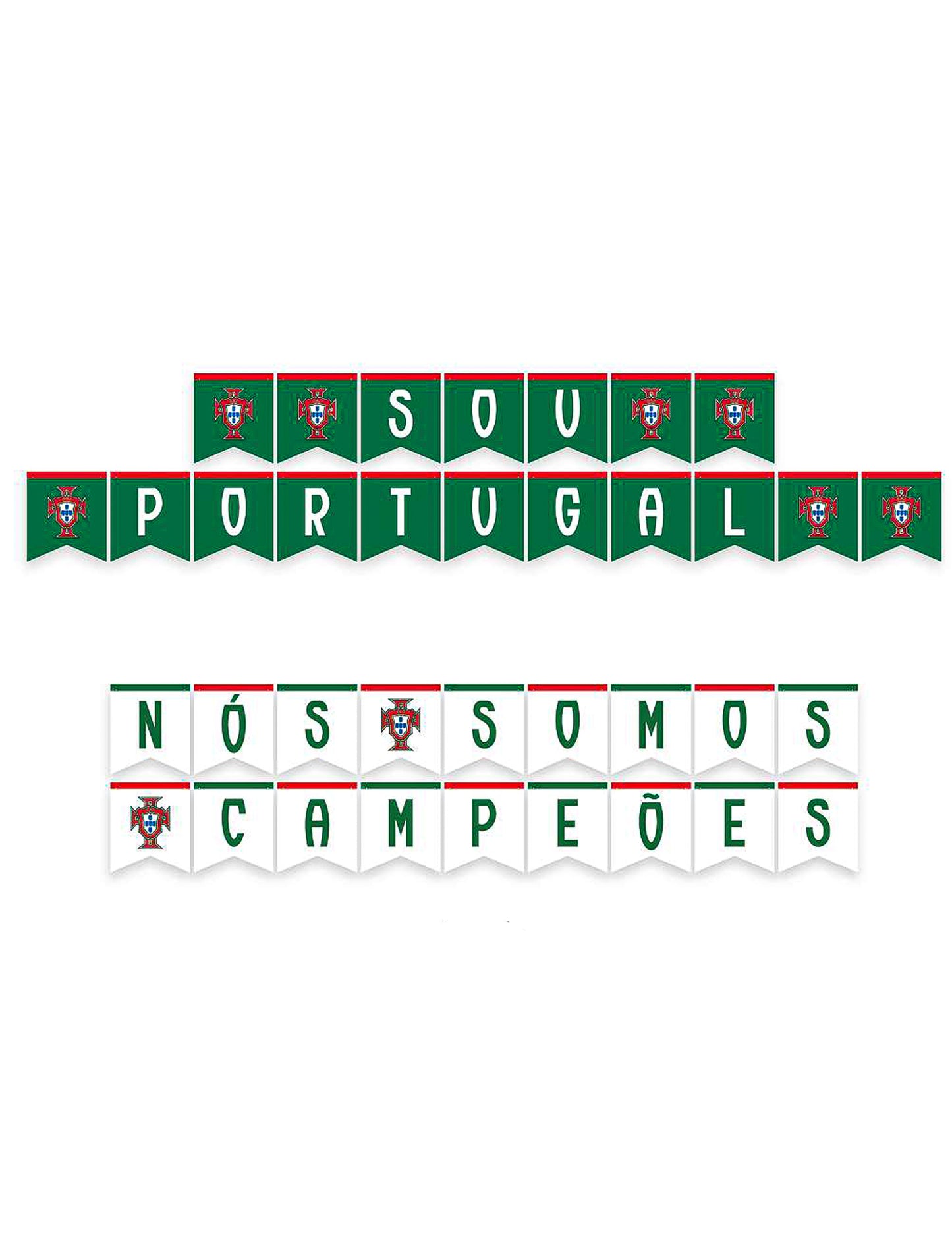 Portugal Fan-Paket zum Geburtstag - FuÃŸballverband 75-tlg.