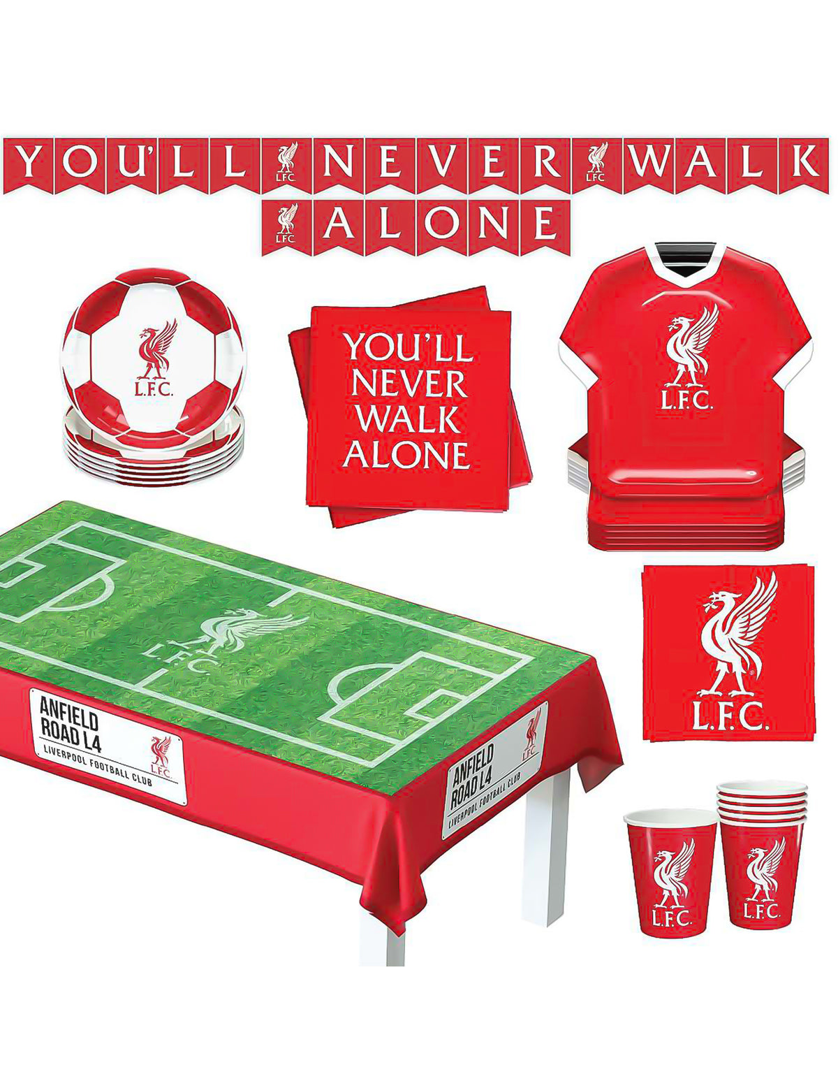 Fußball-Geburtstagsset Liverpool Football Club - 44 Teile