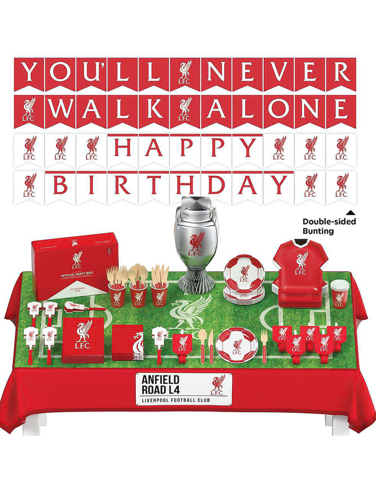 Komplett-Set Liverpool FC Geburtstag 75-teilig