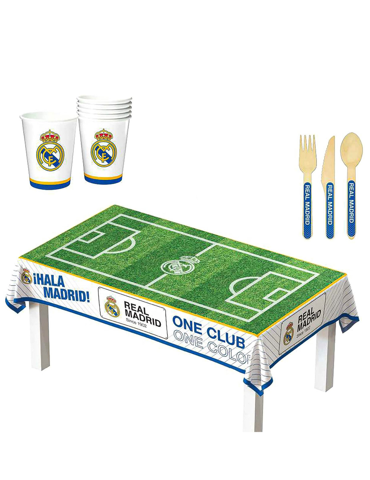 Real Madrid CF Komplettset fÃ¼r FuÃŸball-Geburtstag 75-tlg.
