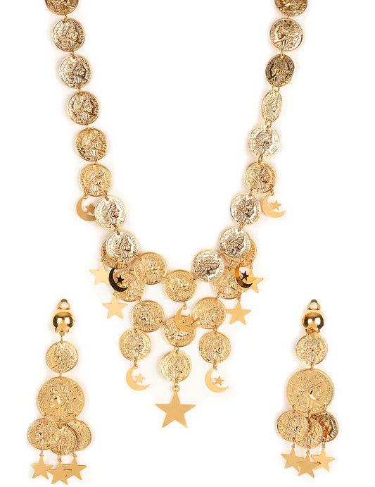 Wahrsagerin-Schmuckset für Damen Accessoires goldfarben