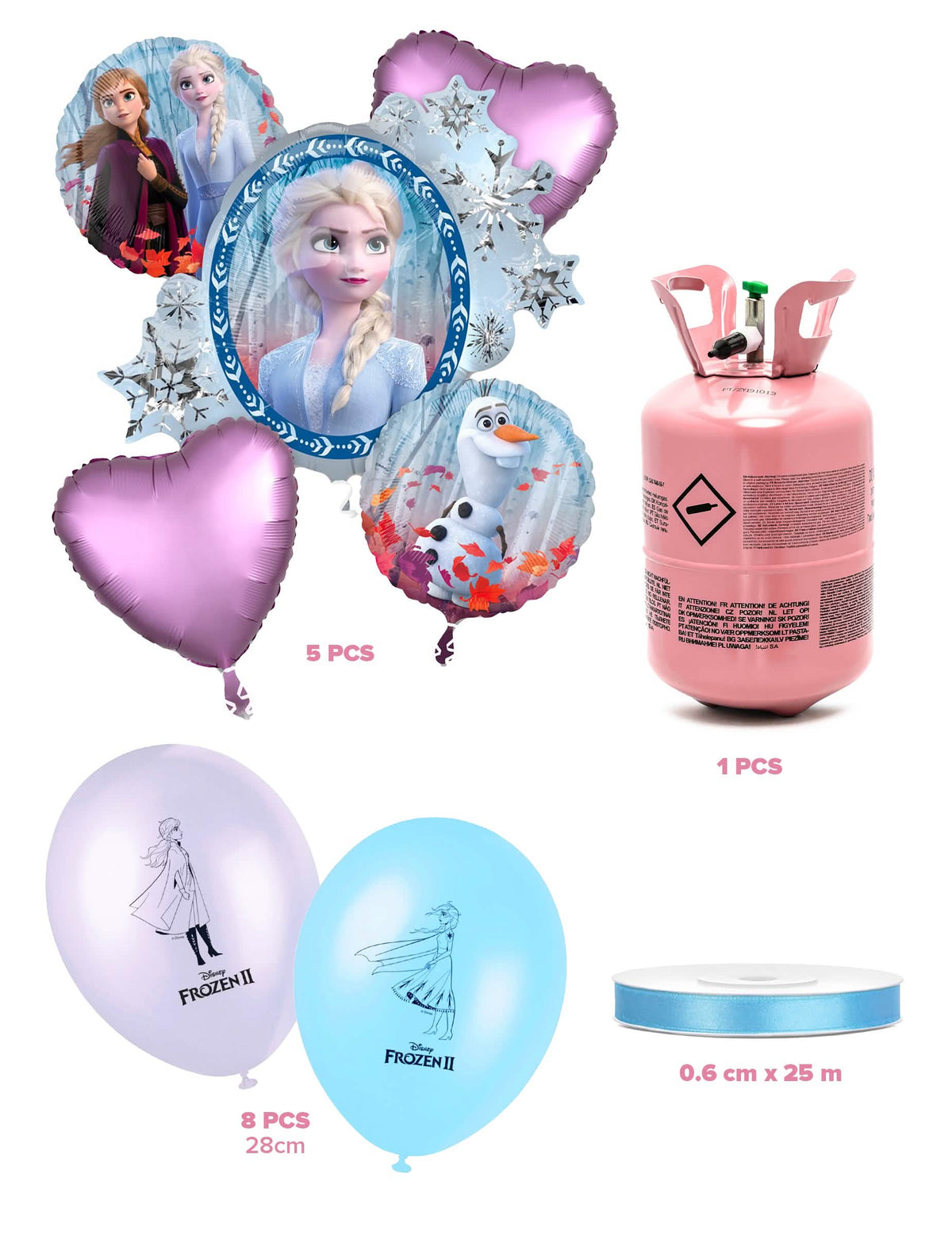 Helium Flasche und Ballons Set die Eiskönigin 2™