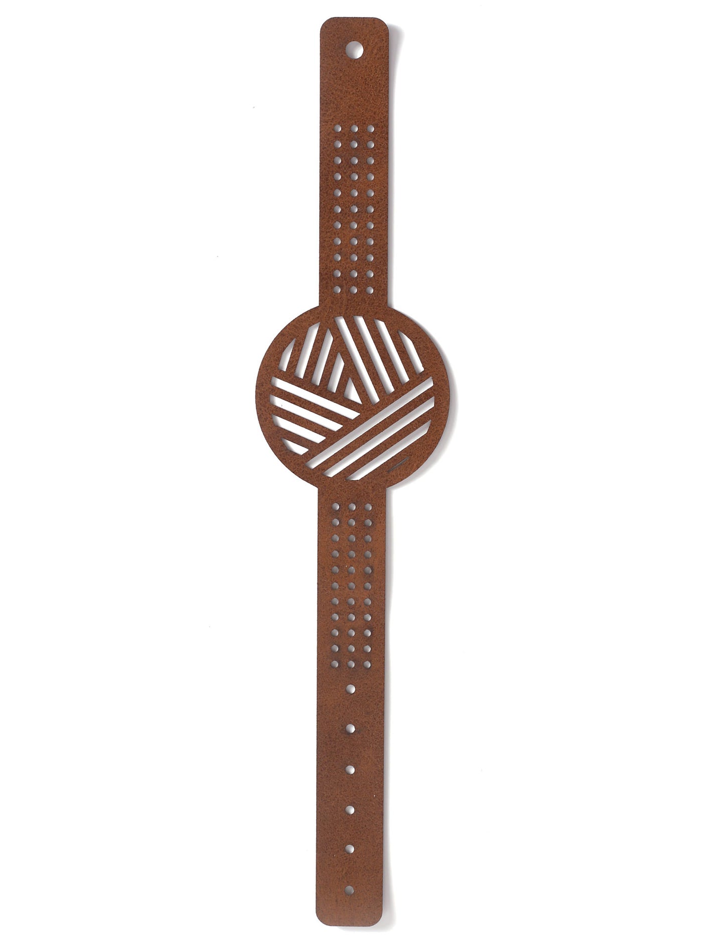 Vue à plat du support du kit bracelet à broder motifs géométriques pour enfant