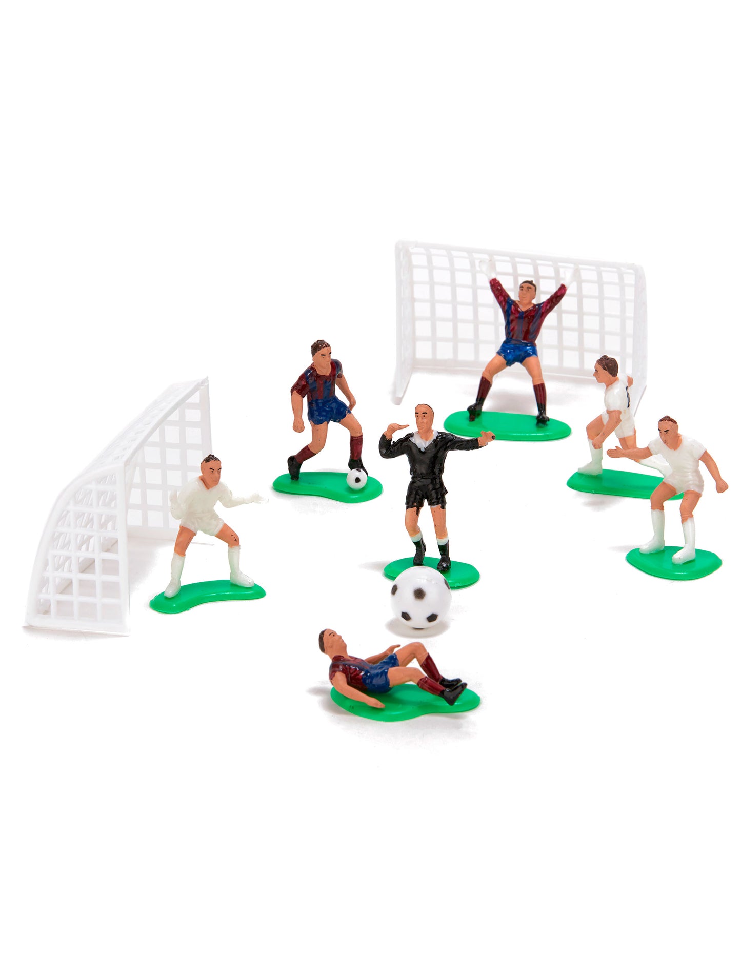 Kit de décoration foot pour gâteau multicolore avec figurines et buts
