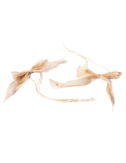 Kit Hochzeitsauto Jute und Spitze Landhausstil komplett Just Married