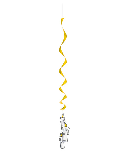 Suspension spirale avec bougies illustrées du Kit décorations 7 pièces Harry Potter