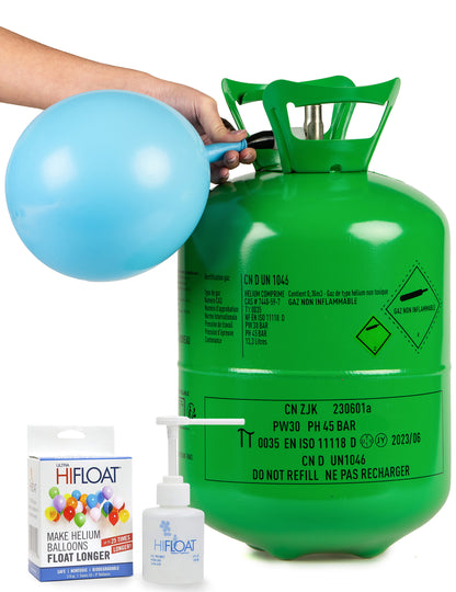 Set mit großer Heliumflasche für bis zu 50 Ballons mit Hi-Float