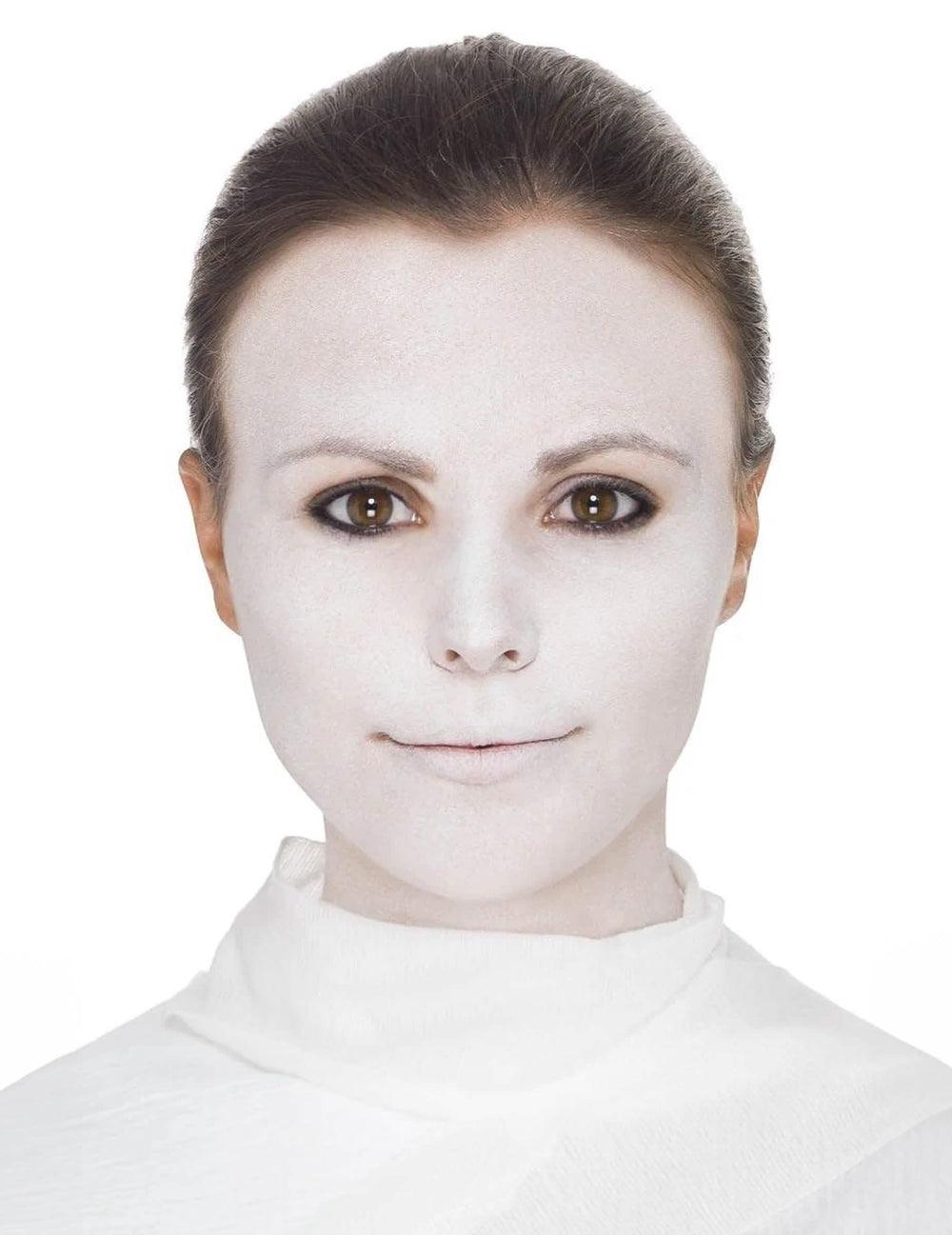 Frontansicht des weißen Gesichts des Mumien-Schminksets für Erwachsene