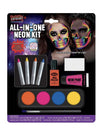 Kit maquillage néon pour adulte multicolore