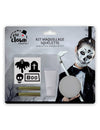 Kit maquillage squelette pour enfant noir et blanc avec pochoirs