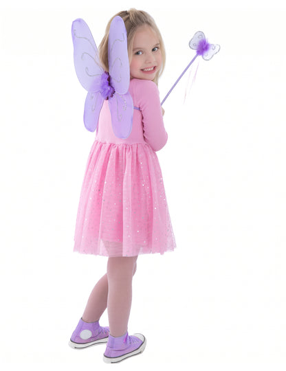 Lila Schmetterling-Set für Mädchen