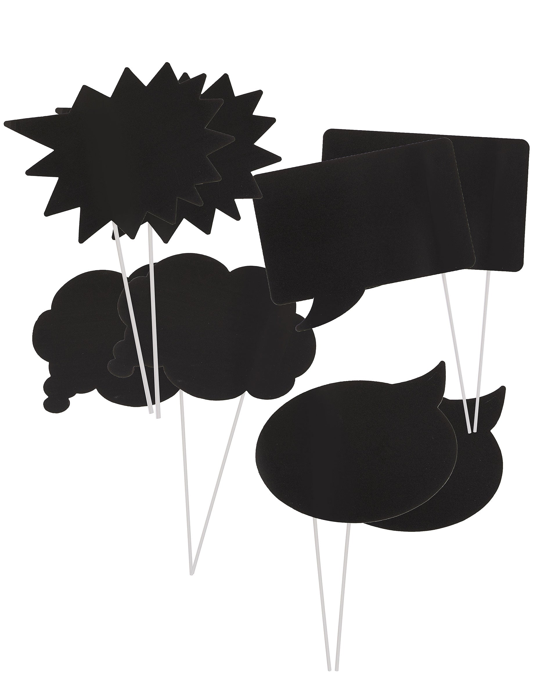 Kit photobooth bulles personnalisables pour fête noires