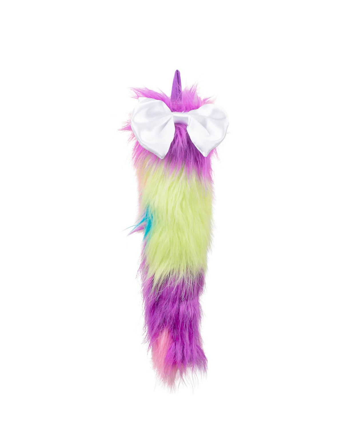 Ansicht des Schwanzes des Einhorn-Stirnband-und-Schwanz-Kits für Erwachsene