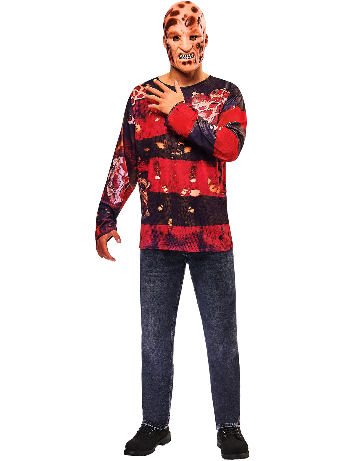 Freddy Krueger™ Set: Oberteil und Maske für Erwachsene