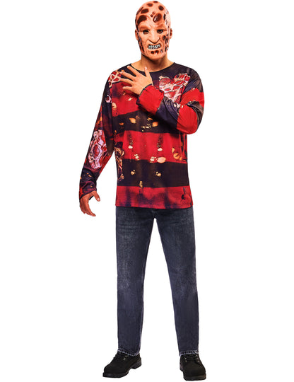 Freddy Krueger™ Set: Oberteil und Maske für Erwachsene