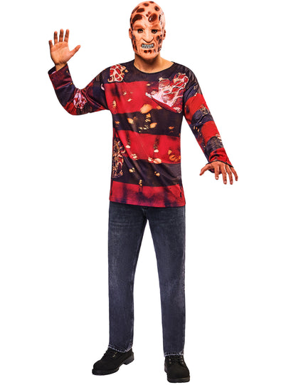 Freddy Krueger™ Set: Oberteil und Maske für Erwachsene