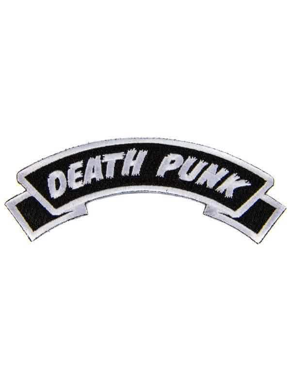 Patch Death Punk Kreepsville Gothic pour adulte noir et blanc