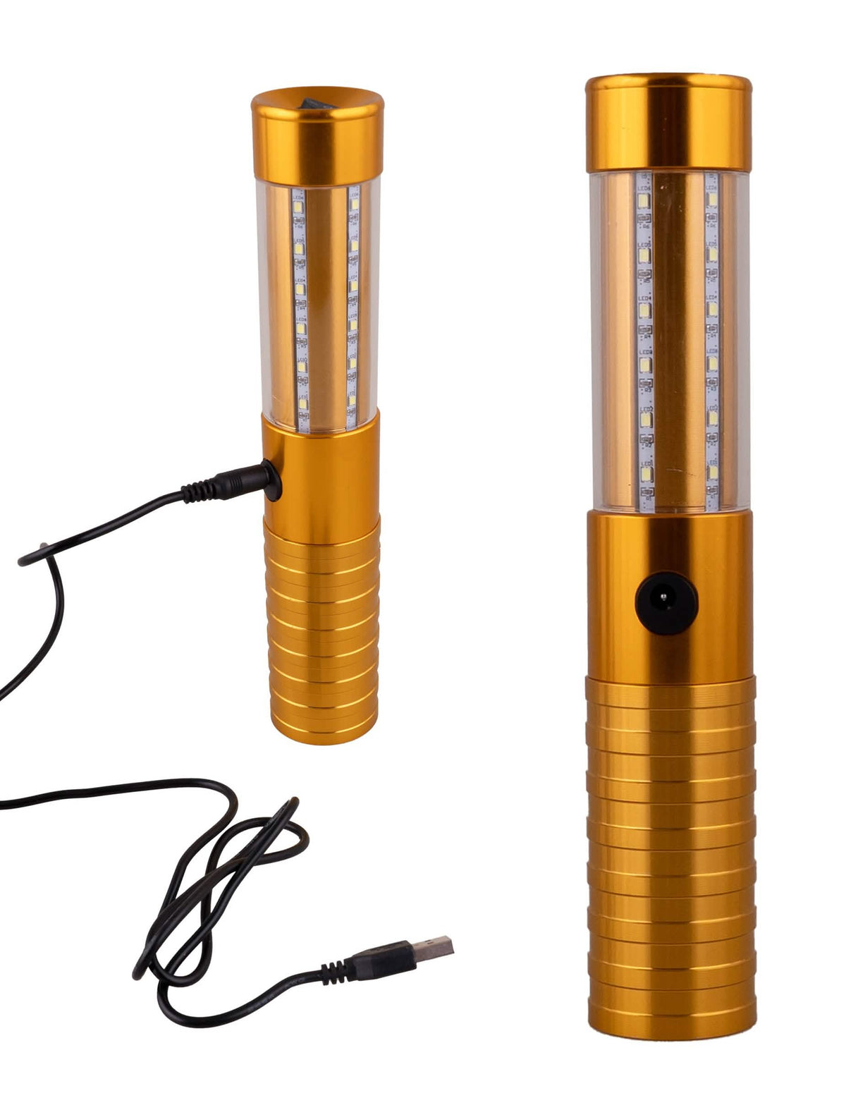 USB-Kabel und Ladeanschluss der LED-Funkellampe für Flaschen Farbe Gold