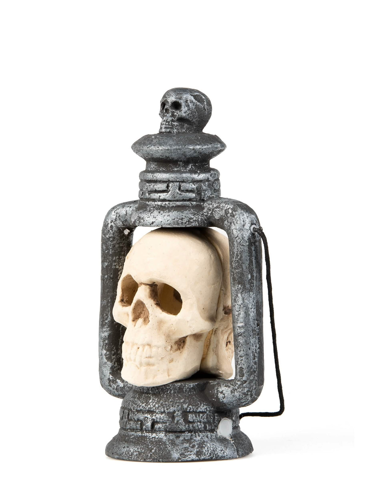 Seitenansicht der Halloween-Schädel-Laterne