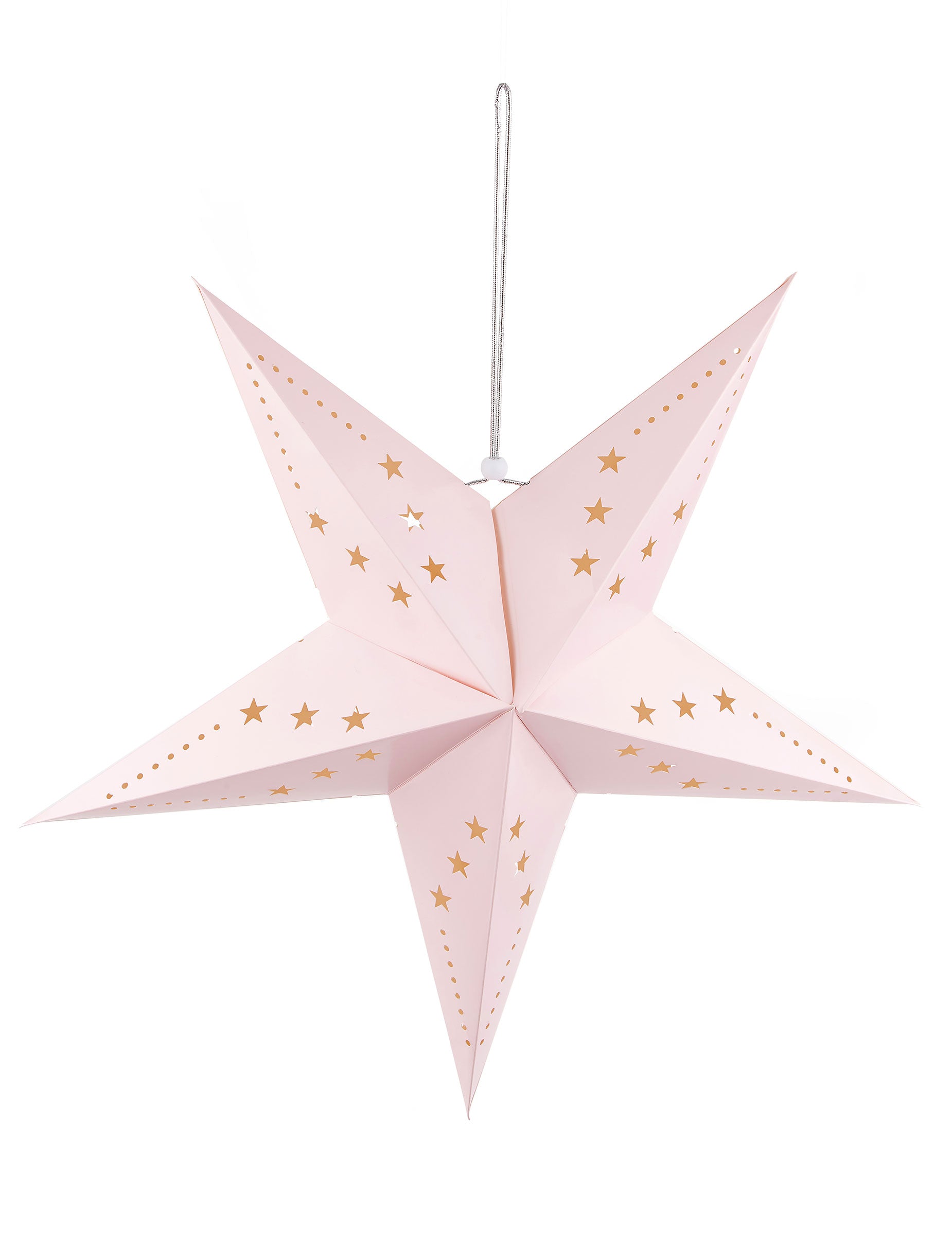 Lanterne étoile pour décoration rose clair