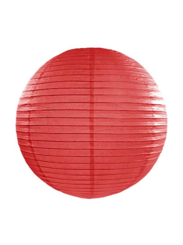 Lanterne japonaise rouge ronde en papier