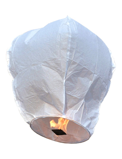 Lanterne volante blanche 1m