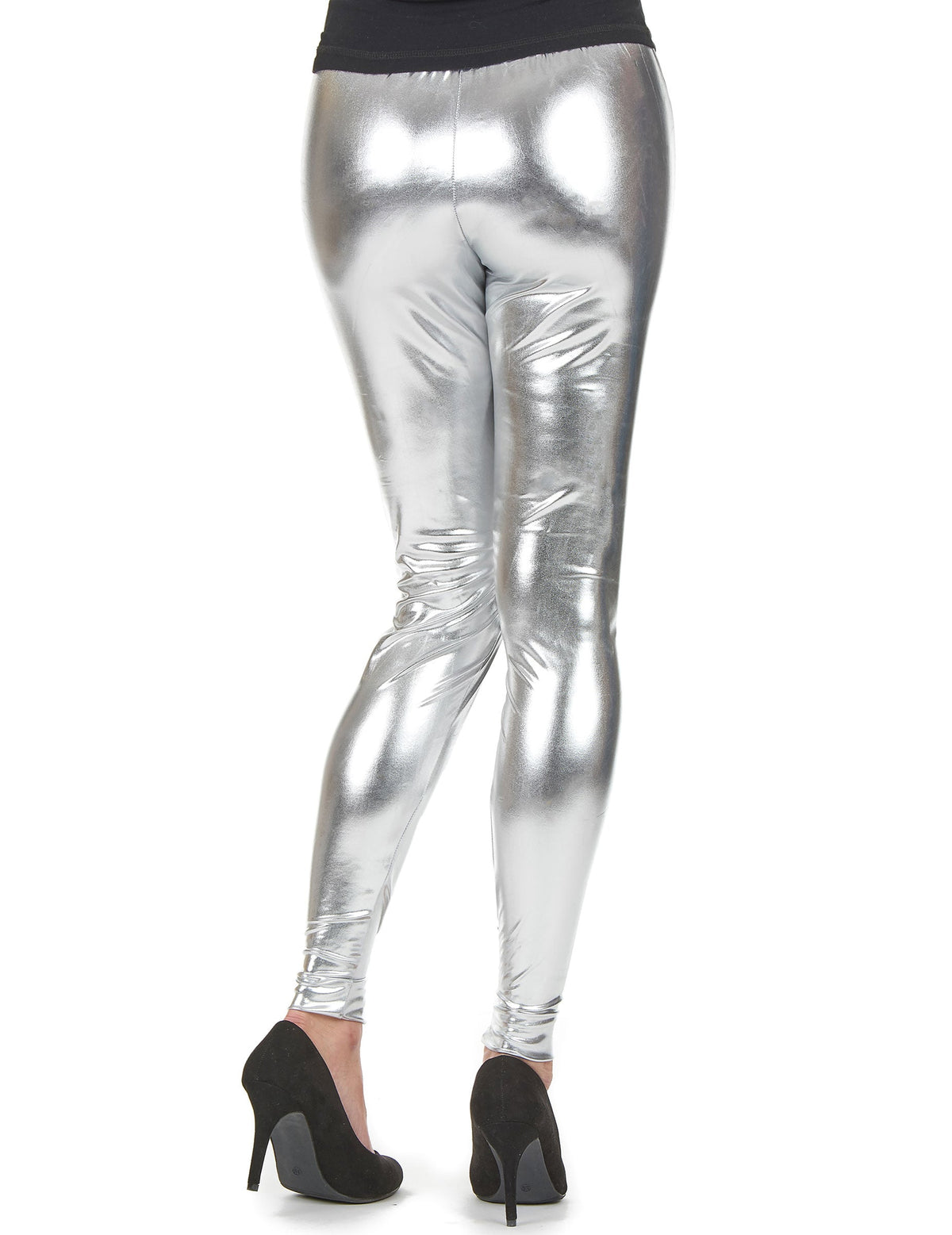 Vue de dos du legging argenté pour femme