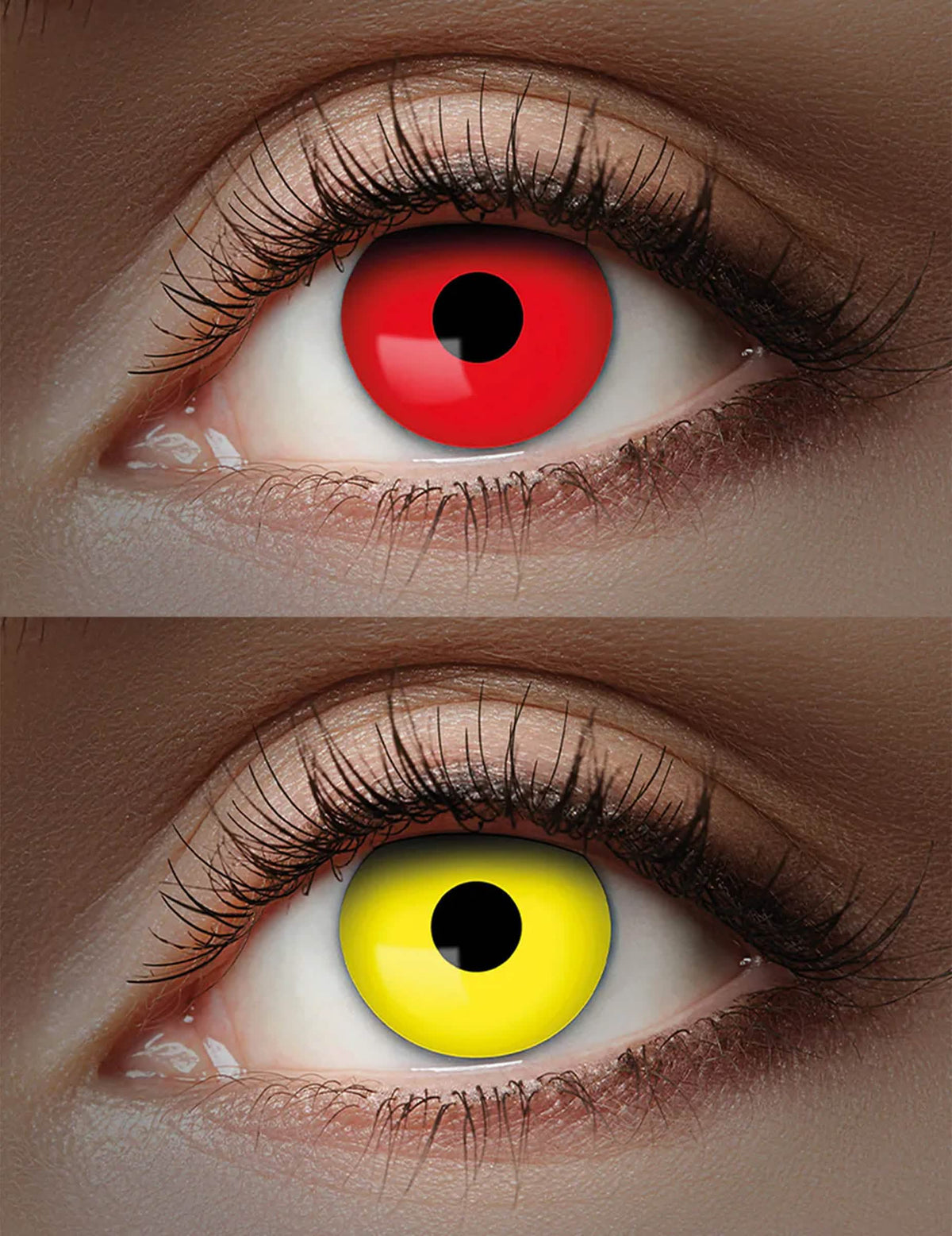1-Monats UV-Linsen Duo in Rot und Gelb fÃ¼r Erwachsene