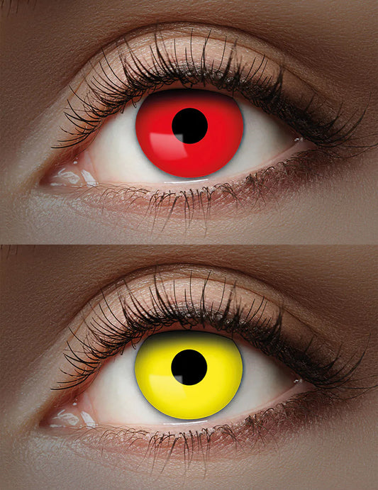 1-Monats UV-Linsen Duo in Rot und Gelb fÃ¼r Erwachsene