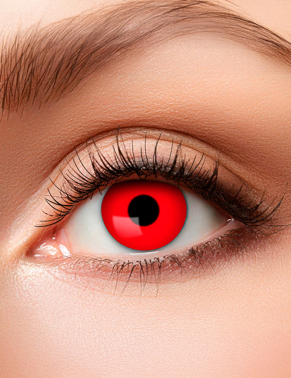 Lentilles fantaisie oeil rouge pour adulte rouge vif