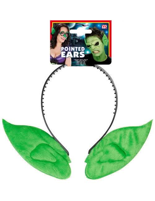 Serre-tête oreilles de lutin pour adulte vertes