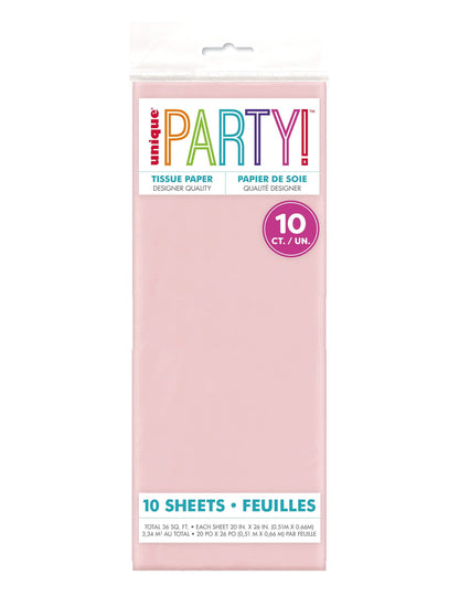 Packung mit 10 Blatt Seidenpapier - Pastellrosa